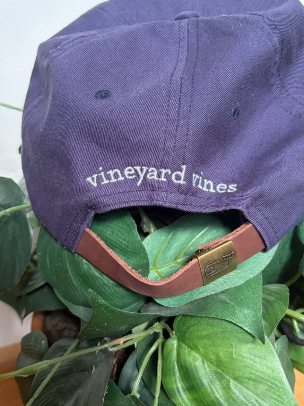 Vineyard Vines Baseball Cap Navy Pink Whale cotton - Picture 7 of 8